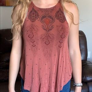 Halter tank top patterned